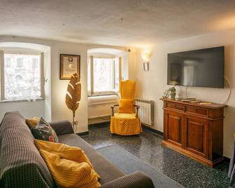 Mainetta Sea View Apartment with AC - Vernazza - Sala de estar