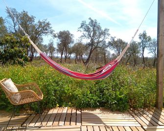 Hilltop farmhouse - nature retreat steps away from scenic trails and the river - Troviscais - Patio