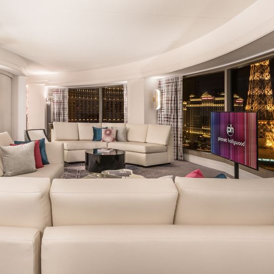 Living room view of Planet Hollywood Resort & Casino