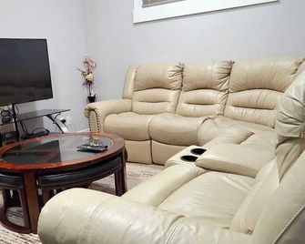 2-bedroom Luxury Private Legal Basement Suite with Private Entrance - Fort McMurray - Living room