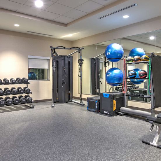 Gym view of Home2 Suites by Hilton Tulsa Airport