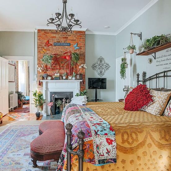 Bedroom view of The Bohemian Suite