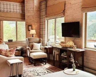 Cozy Cabin with Private Hot Tub and Stunning Views - Silverthorne - Living room