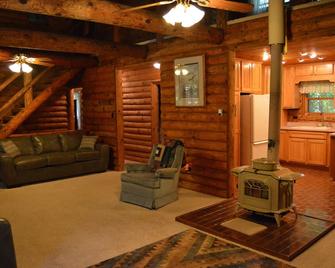 Log cabin on 25 acres - Marseilles - Living room