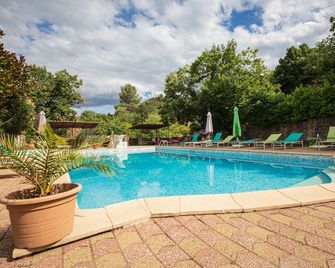 Gite sleeps 2/4 in the large XVIIIth century building of an estate with swimming pool - Gravières - Piscina