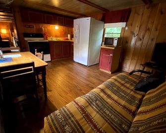 Chipmunk Cabin, Beautiful hand carved King Bed, Full Kitchen, plus AC! sleep 2 - Chestertown - Living room