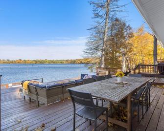 Lakefront Catskills Escape with Hot Tub, Game Room, and Theater! - Monticello - Patio