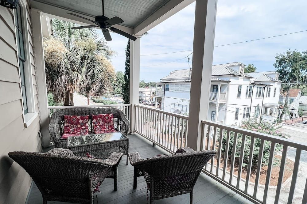 Balcony view of Historic Home in the Heart of Downtown Beaufort's 'Old Point'