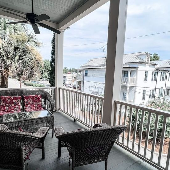 Balcony view of Historic Home in the Heart of Downtown Beaufort's 'Old Point'