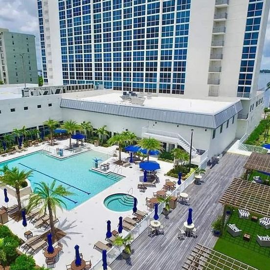 Pool view of Stunning Water View Suite