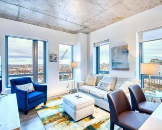Modern Apt In Kendall Square - קיימברידג' - סלון