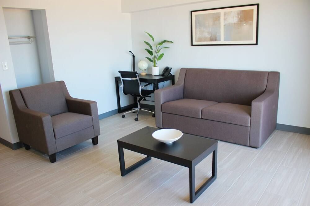 Living room view of Sun & Sand Resort Oceanfront Suites