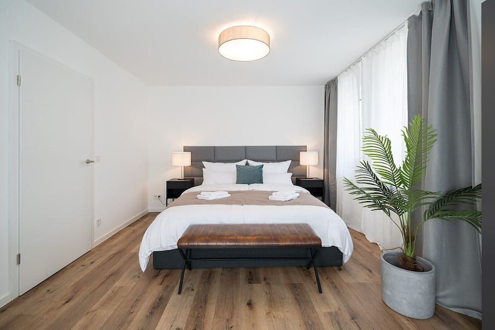 Neues 2 Schlafzimmer Apartment mit RooftopTerrace - درسدين - غرفة نوم