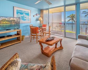 Oceanfront Wailua Bayview 203 - Kapaa - Pokój dzienny