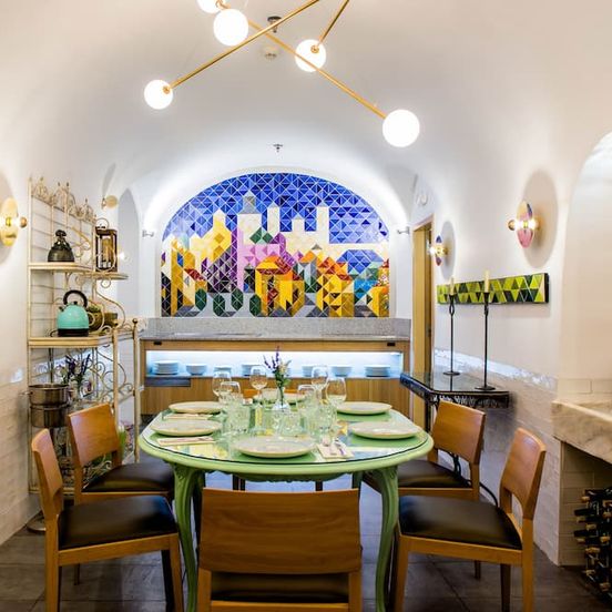 Dining room view of Hotel Meninas