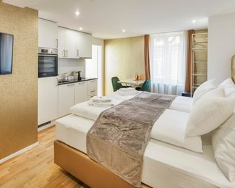 Visimo Apartments Steigerstrasse St Gallen - Modern Living Near Olma & Hospital - Saint Gallen - Yatak Odası