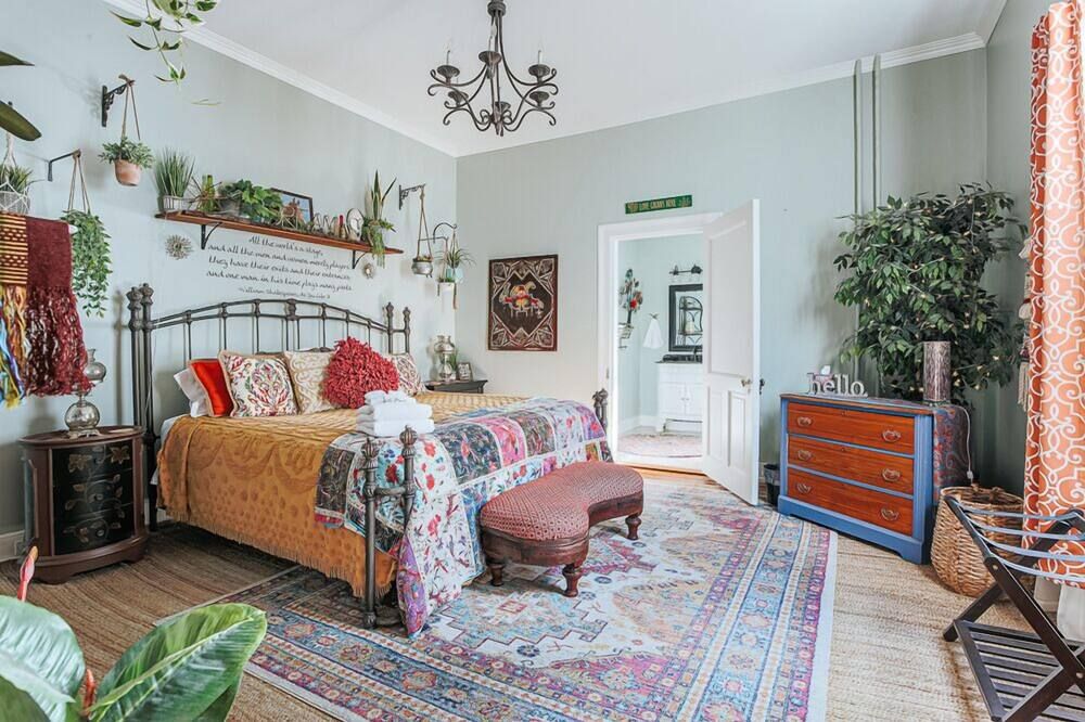 Bedroom view of The Bohemian Suite