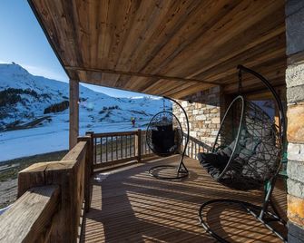 5 Rated Chalet Of 335m2, On The Slopes, Swimming Pool & Cinema - Fontcouverte-la Toussuire - Balcon