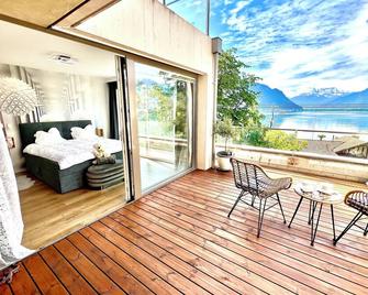 Spa luxury app for 2 or 4 pers centre lac view - Montreux - Balcón