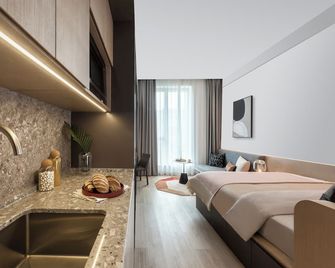 base-Sanlitun Serviced Apartment - Pekin - Sypialnia