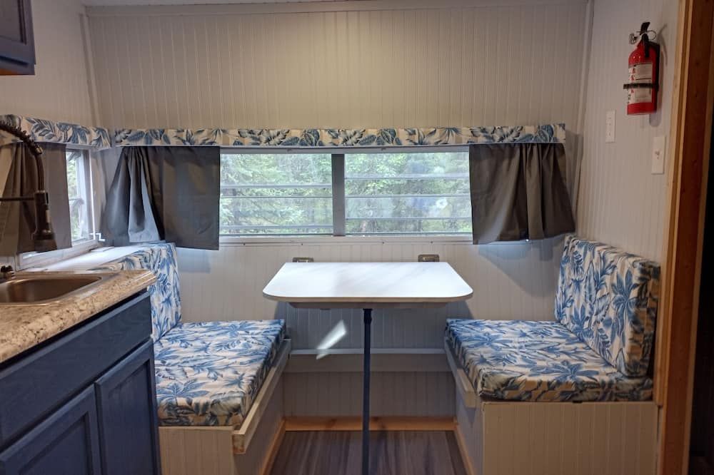 Secluded Camper on 5 private acres w/ hot shower - Healy - Wohnzimmer