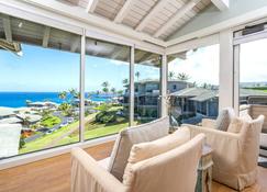 K B M Resorts- KBV-12B3 Ocean-front luxury 1Bd villa, expansive ocean views, remodeled - Kapalua - Living room