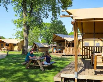 Tent Lodge With Sanitary Facilities at the Bedafse Bergen - Campsite - Uden - Innenhof