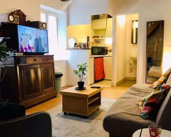 Orange - Historic Duplex Near The Castle Of Fontainebleau - Fontainebleau - Living room
