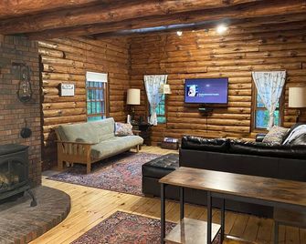The perfect ADK log cabin getaway on 4 acres and 5 min. to town! - Schroon Lake - Sala de estar