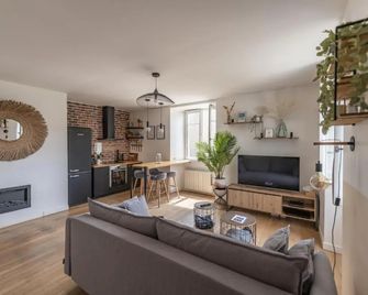 Appartement T2 - Vue imprenable sur la cathédrale - Quimper - Pokój dzienny