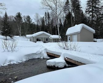 Cosy cottage in the heart of nature with stream, footbridge and private island - Lac-Saguay - Vista del exterior