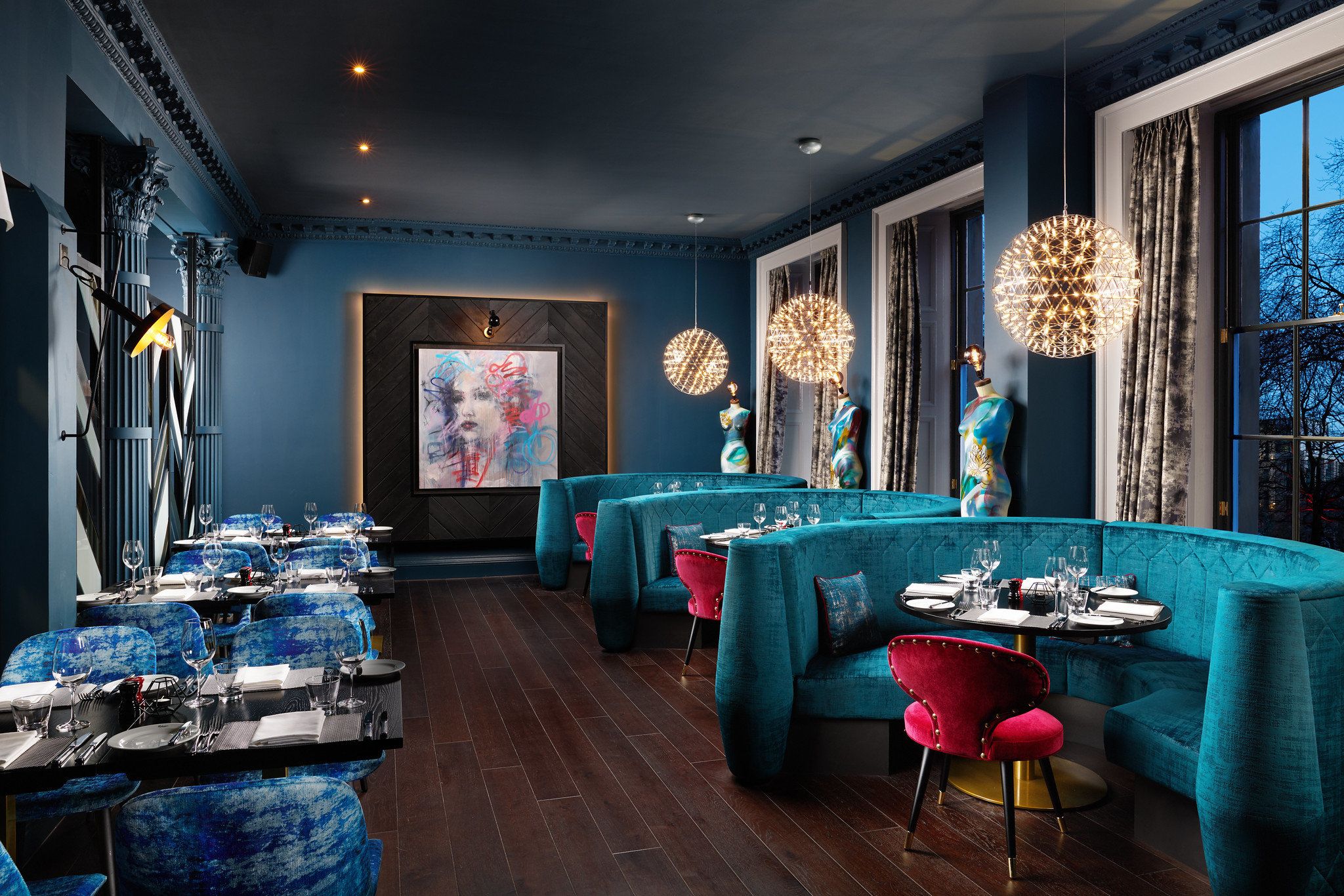 Restaurant view of Malmaison Edinburgh City