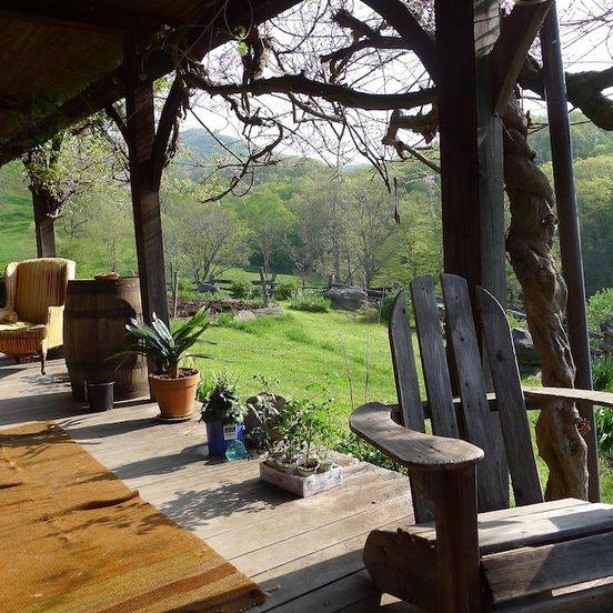 Patio view of Entire house on a remote sheep farm , tended for 45 years