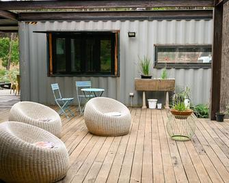 Shipping Container Living; Industrial fit out on bush block - Trentham