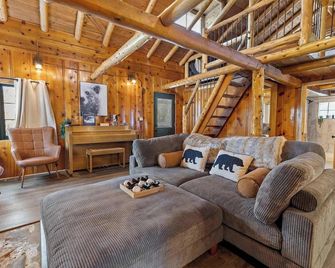 Cozy Updated Cabin w/ Barrel Sauna, EV Charger - Black Hawk - Living room