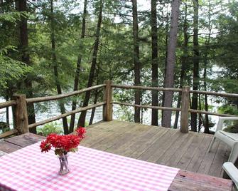 Rustic Waterfront Cabin Rental on Kiwassa Lake, Adirondacks - Saranac Lake - Balcony