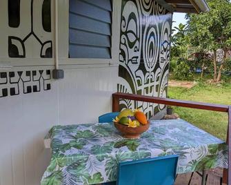 Bungalow Privatif aux Marquises : \'noho Mai\' - Nuku Hiva - Patio