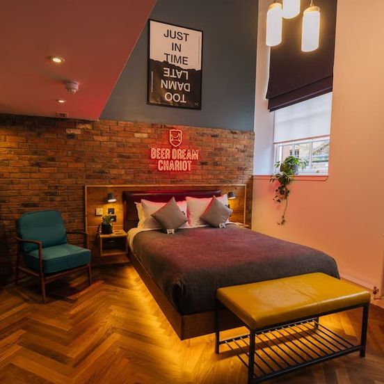 Bedroom view of Brewdog Doghouse Edinburgh
