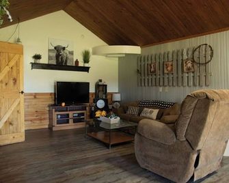 Access to 3 bedrooms, laundry room, kitchen, Patio area, and 12 acres to roam - Danville - Living room