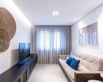Incrivel apartamento com WiFi na Praia Brava SC - Itajaí - Sala de estar