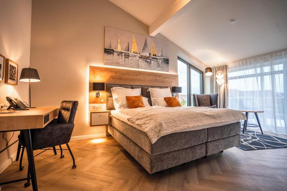 Hotel MeerZeiten inklusive externer Schwimmbad- & Saunanutzung - Bensersiel - Slaapkamer