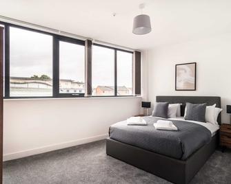 Smart 1 Bed Apartment in Central Wrexham - Wrexham - Schlafzimmer