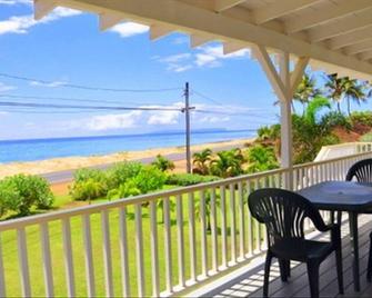 Oceanfront Beach Cottage - Amazing Sunset Views..Air Conditioning - Tvncu #1358 - Kekaha - Balcony