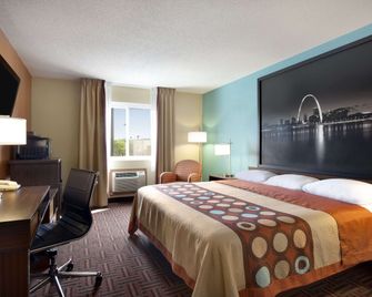 Super 8 by Wyndham Fairview Heights-St. Louis - Fairview Heights - Bedroom