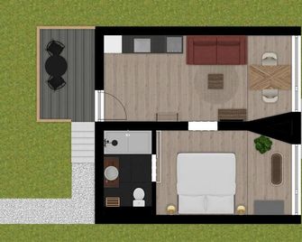 Tiny house XL - Vakantiepark De Kremmer - Gasselte - Plan d’étage
