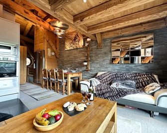 Chalet Flocon - luxury ski chalet by Avoriaz Chale - 아보리아 - 거실