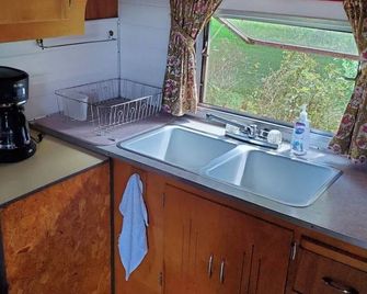 2 bedroom camper/trailer 3.5 miles from All Star Village on a very quiet road. - Oneonta - Kuchyň