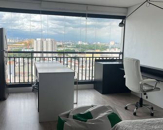 Studio Incrível Vista Anhembi, Sambódromo,allianz,pro Magno, Center Norte, Pacaembu, Espaço Unimed E Canindé - ساو باولو - شرفة