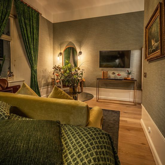 Living room view of Victory Hotel