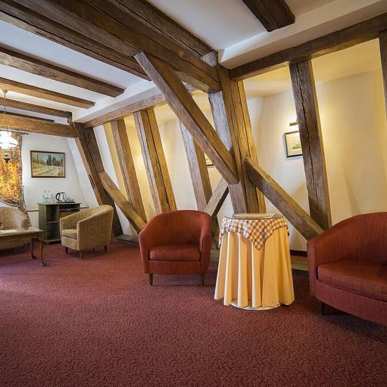 Living room view of Hotel Gutenbergs